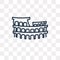 Colosseum vector icon isolated on transparent background, linear