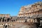 Colosseum was built in the first century in Rome city.