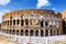 The Colosseum, the world famous landmark in Rome.