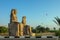 Colossi of Memnon statues and balloons