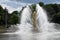 Colossus fountain. Architecture of VDNKH park in Moscow.