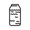 colostrum bottle line icon vector illustration