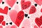 Colouful abstract Valentine love heart seamless illustration pattern