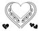 Colouful Henna Heart frame