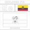 Colour it Kids colouring Page country starting from English Letter `E` Ecuador How to Color Flag