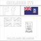 Colour it Kids colouring Page country starting from English Letter `F` Falkland Islands How to Color Flag