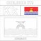 Colour it Kids colouring Page country starting from English Letter `K` Kiribati How to Color Flag