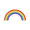 Colour rainbow isolated on white background. LGBT flag. Vector illustration
