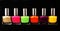 Colour vials of nail polish