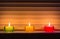 Coloured Candles in a Row