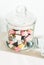 Coloured Candy Glass Jar on Sweet Bar Table