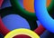 Coloured circles abstract wallpaper background