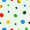 Coloured drops of water seamless pattern