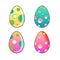 Coloured easter eggs