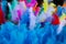 Coloured easter feathers