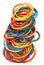 Coloured elastic bands
