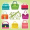 Coloured fashion womens handbags.Spring is comming