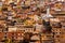 Coloured houses and church in a sloping city in Minas Gerais - Brazil