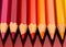 Coloured Pencils in assorted piles