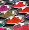 Coloured powders at market