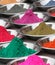 Coloured powders at market