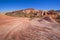 Coloured rock layers in Valley of Fire, USA