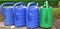 Coloured watering cans