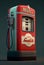 Colourful 1950\\\'s Style Gas Pump Generative AI Illustration