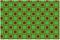 Colourful African type pattern with green and brown squares on textured background