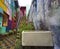 Colourful alley with water trough in La Boca, Argentina
