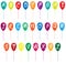 Colourful alphabet made from baloons, artistic, vector illustration