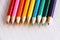 Colourful array of pencil crayons