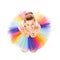 Colourful ballerina