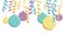 Colourful balloon background banner