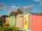 Colourful bathing boxes in Mornington on the Mornington Peninsula