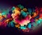 Colourful Beautiful abstract flower design - Generative AI Illustration