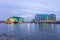 Colourful and beautiful Seoul Floating Island at dusk