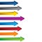 Colourful blank 3D chart arrows collection