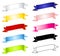 Colourful Blank Banners Ribbons