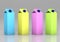 Colourful blank milkshake carton renders