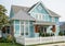 Colourful Blue Home House Country Design Canada