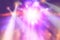 Colourful blurred lights on stage