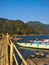 Colourful boats are making contrast with the Dawki river.