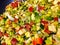 Colourful bowl of chopped salad