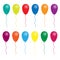 Colourful bright artistic baloons, vector illustration