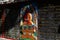 Colourful Buddhism rock carvings in Nepalese Himalayas.