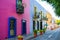 Colourful buildings, Puebla, Mexico. 17th May