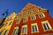 Colourful buildings in Wroclaw city, Poland