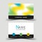 Colourful business card design.