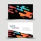 Colourful business card design on the gray background.